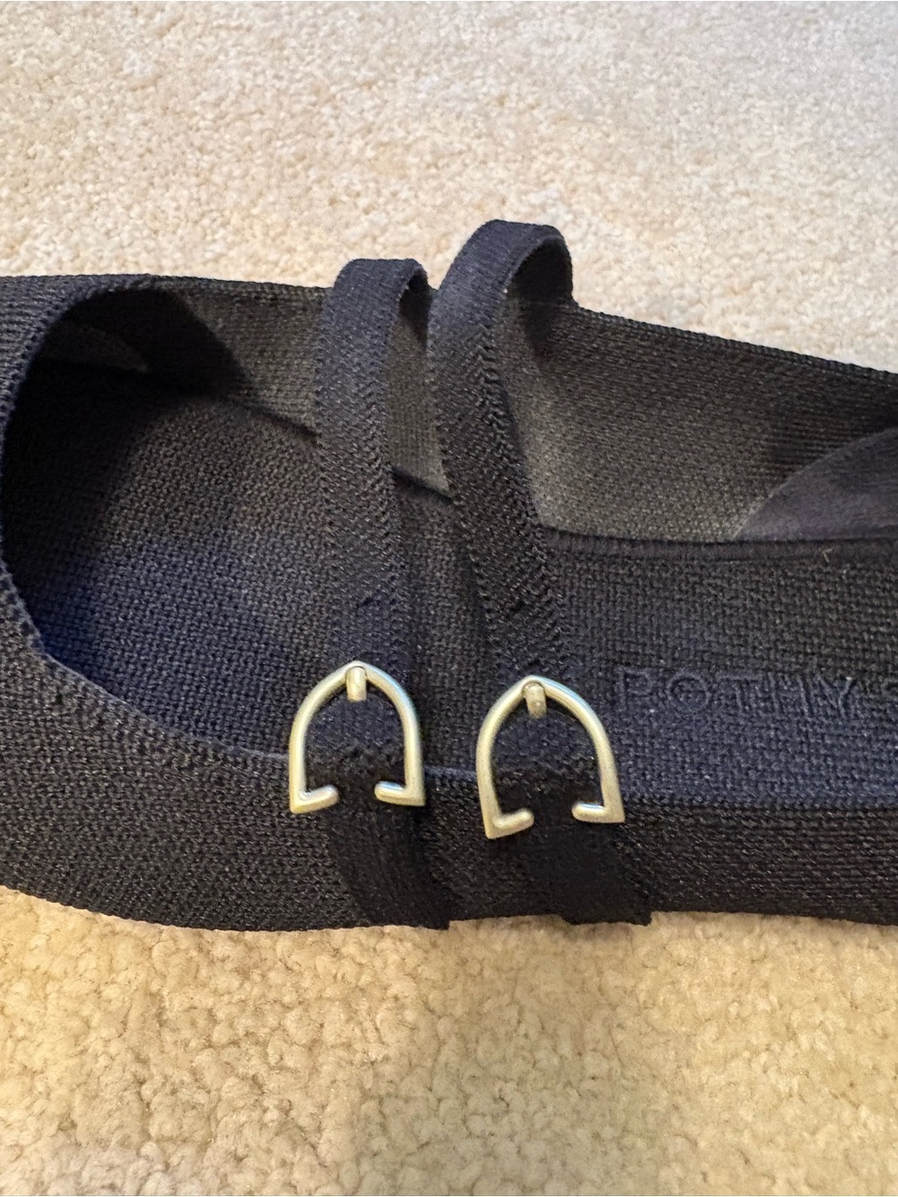 Rothy’s Women's Double Buckle Mary Jane ballet flats in black - Picture 3 of 4